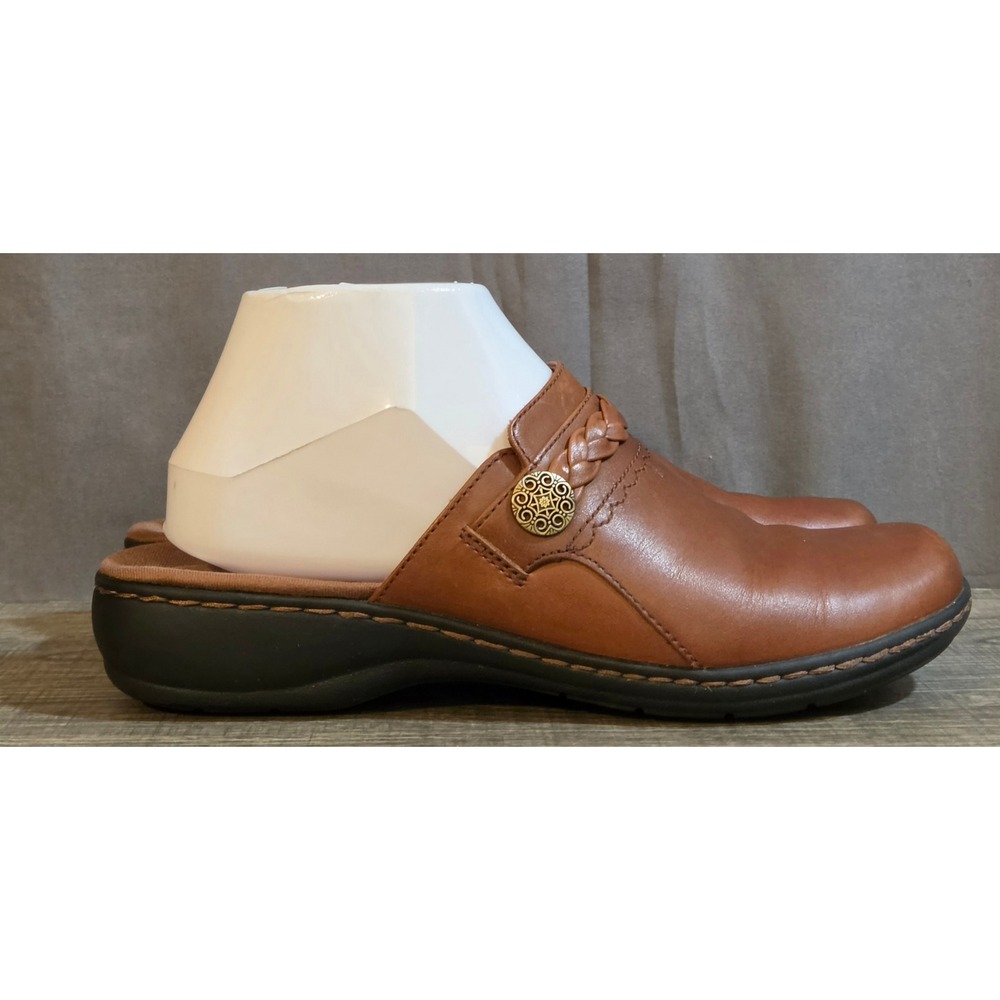 Clarks Leisa Carly Slip On Clogs Womens Size 7.5 Brown